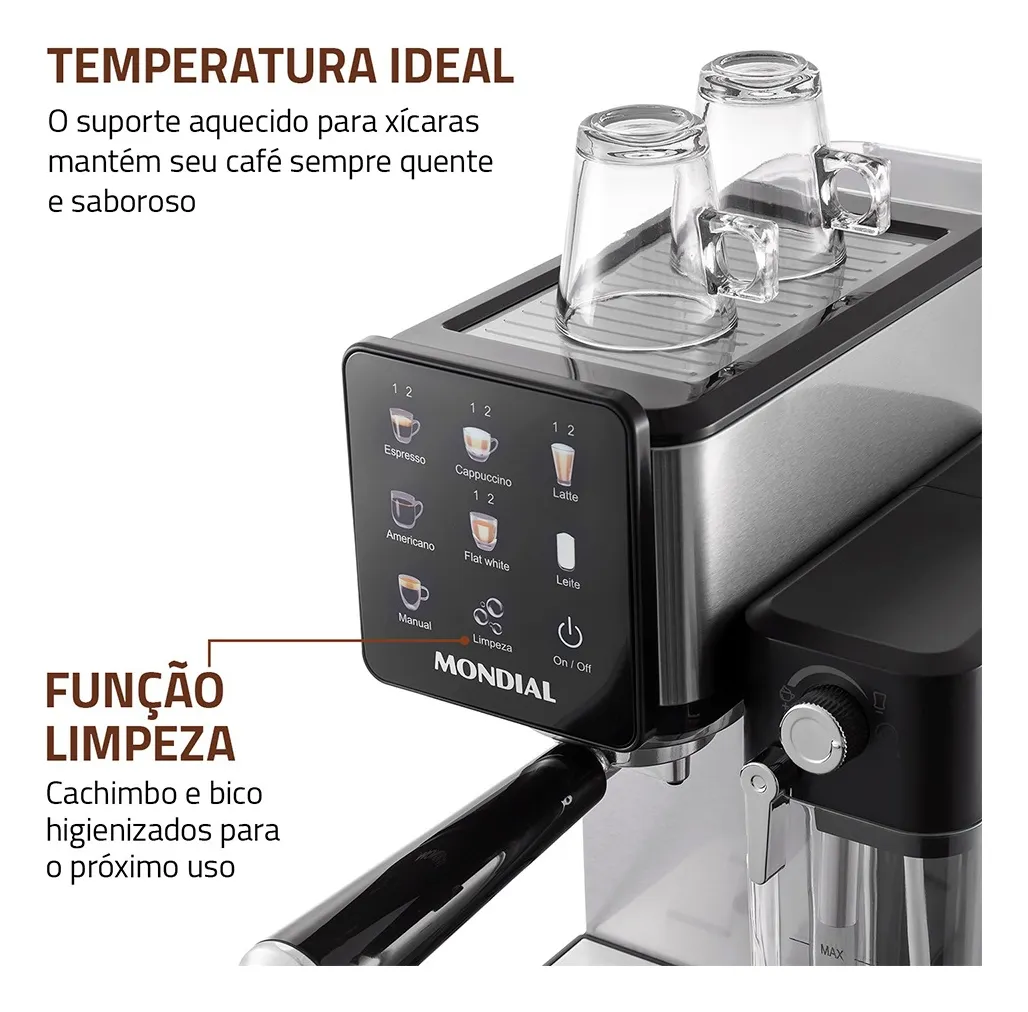 Cafeteira Espresso Automática Mondial Dolce Latte - 6